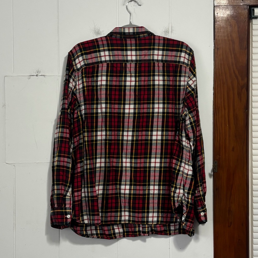 Lauren Ralph Lauren Plaid Tartan Flannel Shirt Womens Size 1X Red‎ Green Yellow - Picture 2 of 4